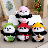 Porte-clés en peluche Panda de 4 pouces, doux et moelleux, jouets en peluche pour enfants, animaux en peluche, pour machine à griffes