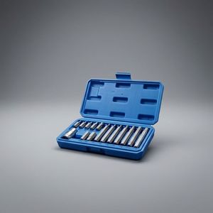 Ensemble de 15 outils à main en acier allié de type T, haute dureté, résistants à l'usure, assortis à un coffret à outils en acier robuste - Product Image 1