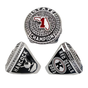 Bagues de championnat sportif personnalisées de haute qualité avec logo de l'équipe Conception gratuite en gros - Product Image 1