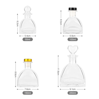 Conception créative 50ml 100ml 150ml 250ml bouteille de diffuseur de roseau en verre vide transparent facile à ouvrir extrémité rechargeable transporteur d'huile essentielle