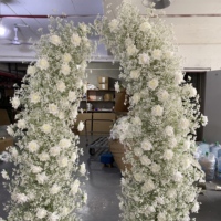 Y-HOA037 gros corne fleur arc pour mariage bébé naissance corne arc fleur mariage arrangement soie fleur arc décoration toile de fond