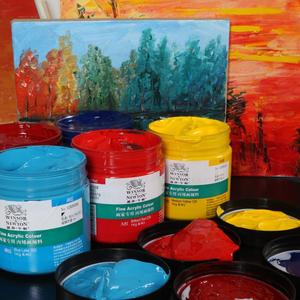 Juego de Pintura Acrílica Bview Art <span class=keywords><strong>Winsor</strong></span>&<span class=keywords><strong>Newton</strong></span> de 1 kg y 1 litro de Gran Volumen para Lienzo, Madera, Tela, Cuero y Cartón - Product Image 3