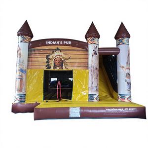 Castillo Inflable de PVC con Temática de Pub Indio para Niños, para Parques de Aventuras, Parques Urbanos o Uso Comercial, Saltos y Diversión - Product Image 1