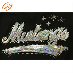 Custom sequin embroidery with rhinestone iron on patch designs