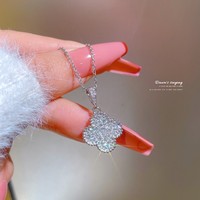 Collier porte-bonheur en or 18 carats plaqué or, bijoux haut de gamme, charme féminin, chaîne de clavicule, pendentif, cadeau de mariage de festival