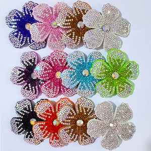 Wholesale 3D Rhinestone Flower <strong>Patches</strong> with <strong>Sew</strong> <strong>on</strong> Beads Applique for DIY Wedding Dresses Shoes Bags Garment Accessories - Product Image 3