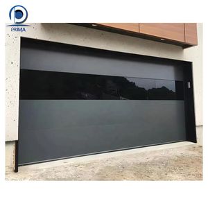 <span class=keywords><strong>Porte</strong></span> moustiquaire automatique à panneau sectionnel moderne en aluminium et <span class=keywords><strong>bois</strong></span> pour <span class=keywords><strong>2</strong></span> <span class=keywords><strong>voitures</strong></span> avec fenêtres - Product Image 2