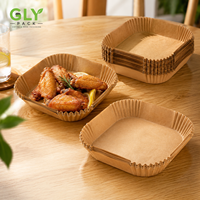 Papier sulfurisé jetable personnalisé avec revêtement en silicone pour friteuse à air, idéal pour la cuisson au four et l'utilisation en cuisine (qualité alimentaire)