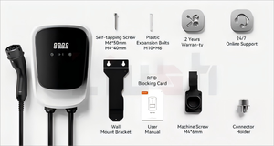 7kw 32a चार्जिंग गन बैटरी इलेक्ट्रिक सुव होम उपयोग चार्जिंग स्टेशन के लिए डिस्प्ले कार्ड स्वाइप करने के साथ 2025 - Product Image 6
