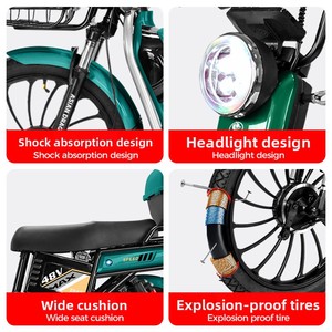 Seven-Color Jasmine Integrated-Frame Rear <b>Hub</b> 48V Brushless Hydraulic Disc Brakes Dual Suspension Lithium-Ion QCML-1 Integrated - Product Image 6