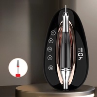 Perceuse à ongles professionnelle à moteur sans balais 40000 tr/min rechargeable pédicure électrique manucure lime à ongles avec capteur automatique