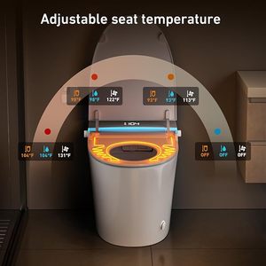 Inodoro Inteligente Automático de Pie con Tapa de Apertura y Cierre Automático, WC Automático 110V CUPC, Autolimpieza Inteligente IC154 - Product Image 4