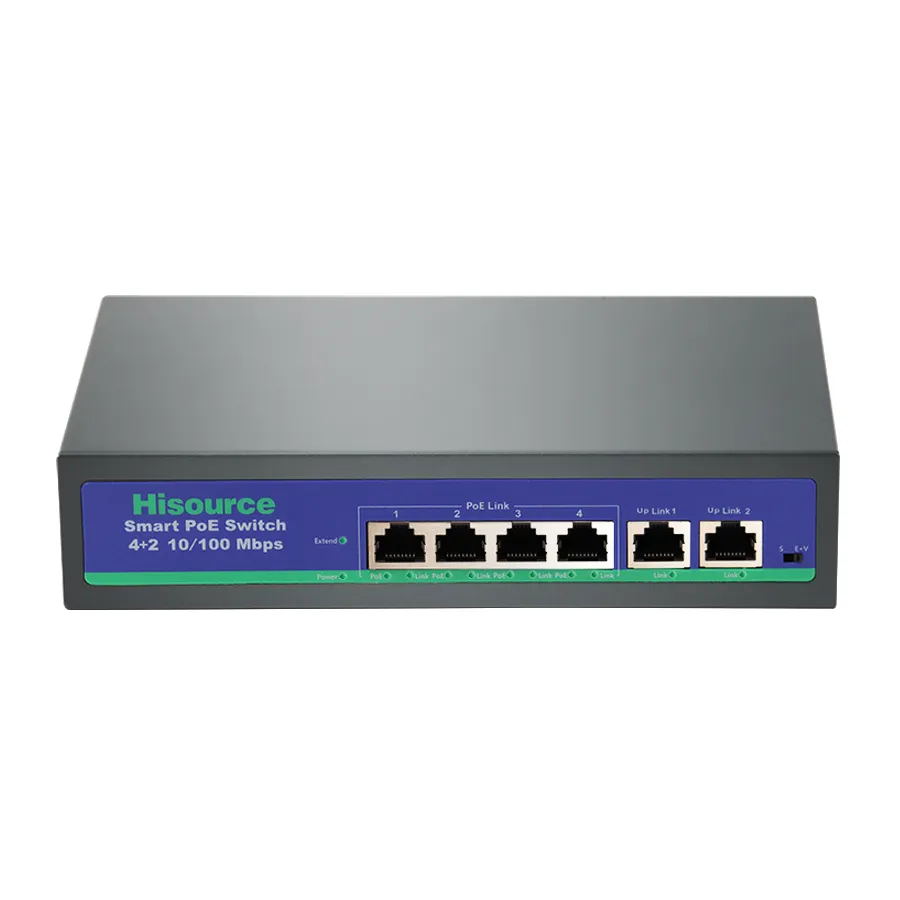 New 4 port network poe switch with Vlan support and extend 250meters with built in power supply