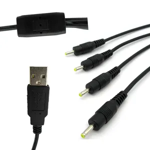 Fabrika doğrudan tedarik DC varil Jack güç kablo USB 2.0 A erkek DC 5 Volt DC konnektör Jack