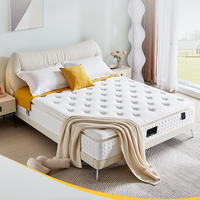 Matelas hybride de luxe en tissu de soie, anti-acariens, mousse à mémoire de forme et latex, ressorts ensachés 9 zones, soutien orthopédique, respirant, pour hôpitaux et hôtels
