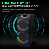 Altavoz Karaoke RGB Multifuncional SING-E CQS-6617 con Micrófono Inalámbrico y Control Remoto para Cine en Casa y Fiestas