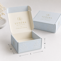 Boîte à colis en carton ondulé recyclable pour flacon de parfum, carton d'expédition auto-scellant, fournisseur de logo personnalisé