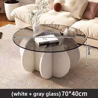 Table basse en verre multifonctionnelle, mobilier de salon au design moderne et minimaliste, idéale pour petit appartement, balcon ou maison de location