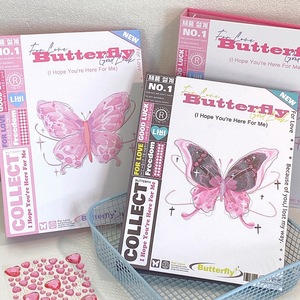 A5 Kpop Deco photocard trắng đen bướm bìa cứng Kpop Sticker albumn Nhật Ký bìa cho <span class=keywords><strong>Polaroid</strong></span> Instax 3 inch 5 tình yêu giấy - Product Image 1