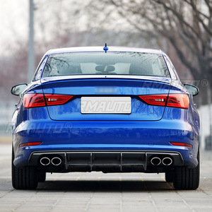 For Audi S3 8V Sedan 2013 2014 2015 <b>Car</b> Accessories Rear Bumper <b>Diffuser</b> Rear Side Splitters Spoiler Lip Rear Bumper Protector - Product Image 6
