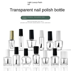 Trong suốt vòng sơn móng tay chai thủy tinh 5ml 10ml 15ml công suất với nắp và bàn chải cho mỹ phẩm và Thuốc nhỏ mắt - Product Image 2