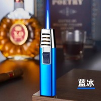 Logo personnalisé pistolet à cigare, BBQ cuisine fumée métal grande vente en gros Cigarette personnalisé Jet flamme Butane gaz briquet