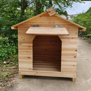 Doğal Masif Ahşap Su Geçirmez Güneş Korumalı Köpek ve Kedi Kulübesi İç/Dış Mekan Kullanımı İçin - Product Image 6