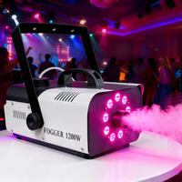 Meilleures ventes : Générateur de fumée intense 1200W LED avec télécommande et contrôle DMX512, multicolore, construction en fer, AC110-220V