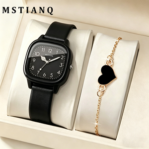 <span class=keywords><strong>Montre</strong></span> à quartz élégante pour <span class=keywords><strong>femme</strong></span> MSTIANQ, avec <span class=keywords><strong>bracelet</strong></span> en <span class=keywords><strong>cuir</strong></span> et lumière nocturne, ensemble de montres pour filles, vente en <span class=keywords><strong>gros</strong></span> - Product Image 2