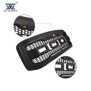 F250 F350 F450 F550 2005년 이상용 슈퍼 듀티 랩터 그릴, 앰버 LED 라이트 포함, 무광 블랙, 압축 프론트 그릴 4KG - Product Image 5