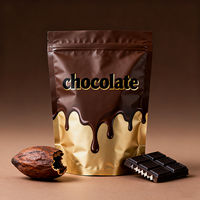 Emballage de sacs en plastique imprimés de chocolat personnalisé Sacs en plastique recyclé pour emballage de chocolat aux noix sucrées