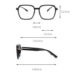 Chine TR90 vente en gros de lunettes de prescription lunettes Anti lumière bleue carré optique classique femmes hommes lunettes monture optique - Product Image 3