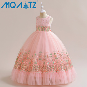 MQATZ Robe de princesse rose pour filles ALP-0023 Jupe tutu de <span class=keywords><strong>mariage</strong></span> pour petites filles Costume de performance d'hôte élégant pour petites filles - Product Image 3