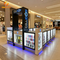 Comptoir et vitrine modulaires écologiques pour téléphones portables, kiosque de vente au détail pour centre commercial