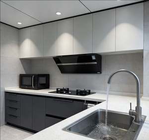 Mueble de Cocina Estilo Americano Personalizado, Armario de Almacenamiento Prefabricado, Mueble de Cocina de Madera Maciza, Fabricación Personalizada - Product Image 6