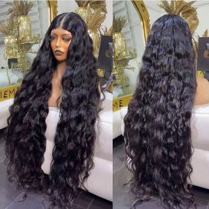 Perruques en dentelle frontale en cheveux humains bruts du Pérou, vague d'eau naturelle, dentelle HD sans colle, perruque en cheveux humains vague d'eau Rmey pour femmes, vente en gros - Product Image 4