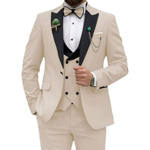 Nuevo <span class=keywords><strong>Traje</strong></span> de Hombre de 3 Piezas con Un Solo Botón para Novio y Padrinos de Boda 2026 - <span class=keywords><strong>Traje</strong></span> de Talla Grande con Pantalón, <span class=keywords><strong>Chaleco</strong></span> y Blazer de Corte Ajustado - Product Image 3