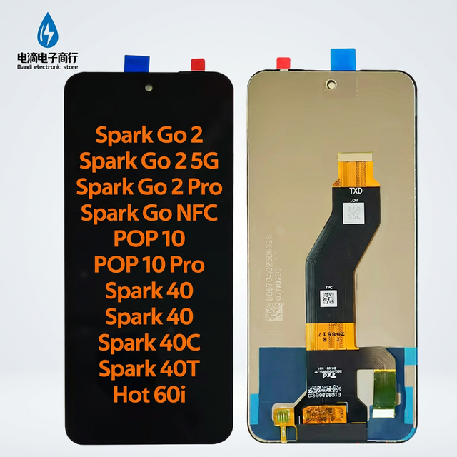 Diandi LCD Display for Tecno Spark Go 2 5G Spark Go 2 Pro Touch Screen Digitizer Assembly Replacement Parts