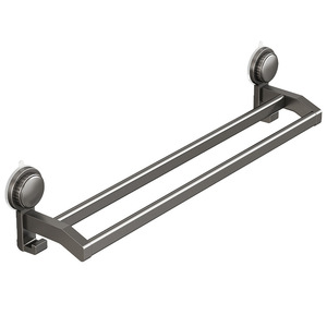Bền Đôi Thanh Khăn Giá Đấm Miễn Phí Súng Grey Hút Cup Treo Tường Móc Lưu Trữ Cho Nhà Phòng Tắm - Product Image 1