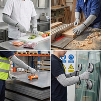 Manches de protection anti-coupure Seeway niveau 5 en fibre HPPE avec trou pour le pouce