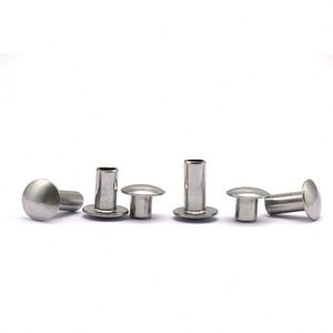 Rivets semi-tubulaires en acier inoxydable, tailles personnalisables, norme ISO, finition brillante, marque Saitong, pour quincaillerie de meubles et de portes - Product Image 4