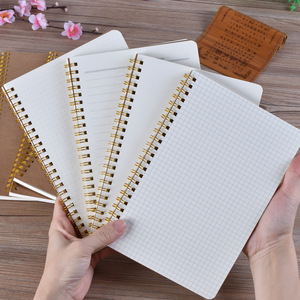 Cuaderno en espiral A5 personalizable, 60 hojas, cubierta de papel Kraft, revestimiento de rejilla de matriz de puntos para uso en oficina, ejercicios para tomar notas de estudiantes - Product Image 3