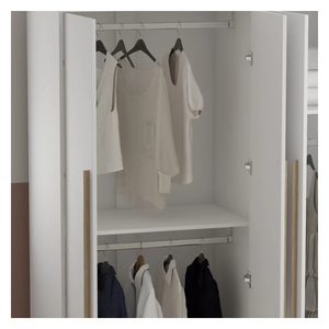 Armoire de chambre à coucher en bois moderne extensible à 4 portes, <span class=keywords><strong>grande</strong></span> <span class=keywords><strong>taille</strong></span>, <span class=keywords><strong>blanche</strong></span>, personnalisable, pour villa, à prix abordable - Product Image 6