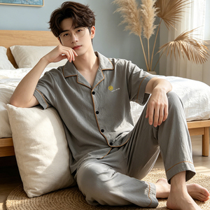 <span class=keywords><strong>Pigiama</strong></span> da <span class=keywords><strong>uomo</strong></span> a maniche corte in stile coreano, set da <span class=keywords><strong>3</strong></span> <span class=keywords><strong>pezzi</strong></span>, nuovo arrivo estivo, abbigliamento da casa semplice e casual, vendita all'ingrosso - Product Image 5