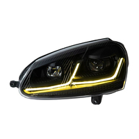Conjunto de Faros Delanteros para VW Golf 5 MK5 2006-2010, Estilo Golf 7.5 Facelift con Luz de Circulación Diurna Bicolor