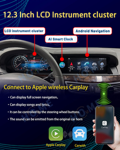 Tableau de bord LCD à double écran, nouveau design, pour Mercedes Benz Classe S W221 2006-2013, horloge intelligente AI, radio multimédia Android - Product Image 3
