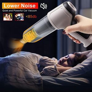 Mini aspiradora de Mano Eléctrica inalámbrica con carga USB de alta potencia portátil 2 en 1 para coche y hogar con <span class=keywords><strong>bomba</strong></span> de aire, soplador de plumero - Product Image 4