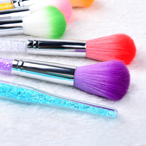 Brosse à poussière pour ongles avec manche diamanté, 6 couleurs, brosse de nettoyage individuelle pour manucure, pour l'élimination de la poudre d'art des ongles - Product Image 6