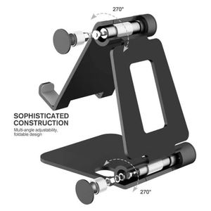 Soporte de Escritorio Plegable Doble para Teléfono Móvil y Tablet, de Aleación de Aluminio, con Logotipo Personalizado, Regalo Empresarial - Product Image 5