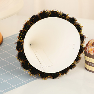 Chapeaux de fête d'anniversaire HLC personnalisés en or et noir avec pompons moelleux, accessoires pour photomaton, fournitures de fête d'anniversaire pour garçons et filles - Product Image 3